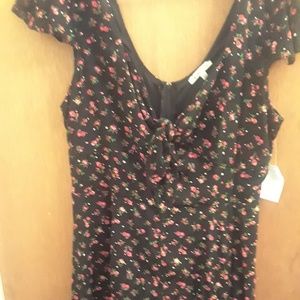 Cherry retro pin up Betsey flirty romper dress tie